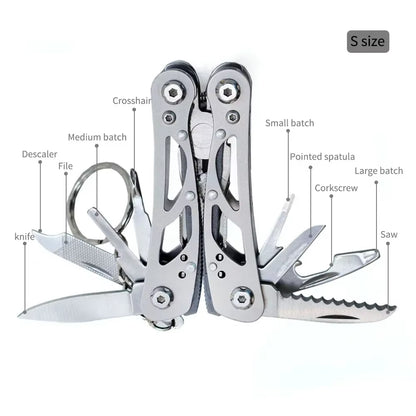 Outdoor Multitool Camping Stainless Steel Edc Folding Multifunction Tools Emergency Survival Knife Pliers Huangziqi