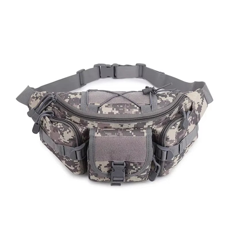 New Outdoor Waist Bag Men Tactical Waterproof Molle Camouflage Hunting Hiking Climbing Fishing Nylon Belt Pack Combat Chest Bags