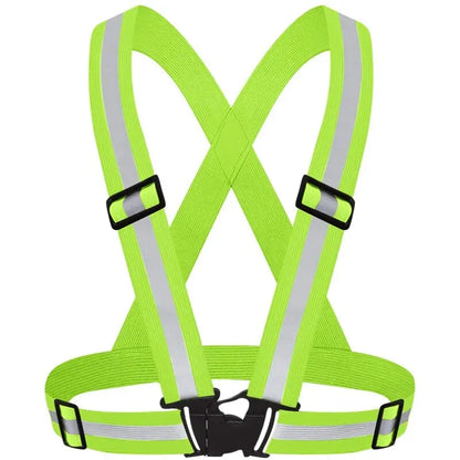 4X1.5CM Outdoor Supplies Reflective Elastic Vest Night Running Cycling Reflective-Cloth Adjustable Safety-Vest Riding Equipment